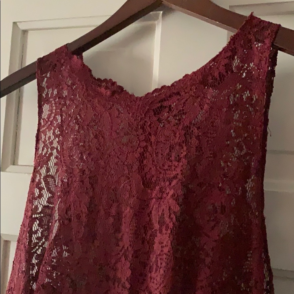 COPY - After Six Burgundy Bridesmaid Dress - Picture 4 of 8